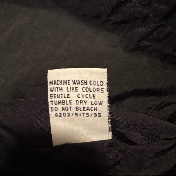 Vintage Black Reversible Jacket Windbreaker Coat Unisex Medium Aztec Fleece 90s - Picture 13 of 13